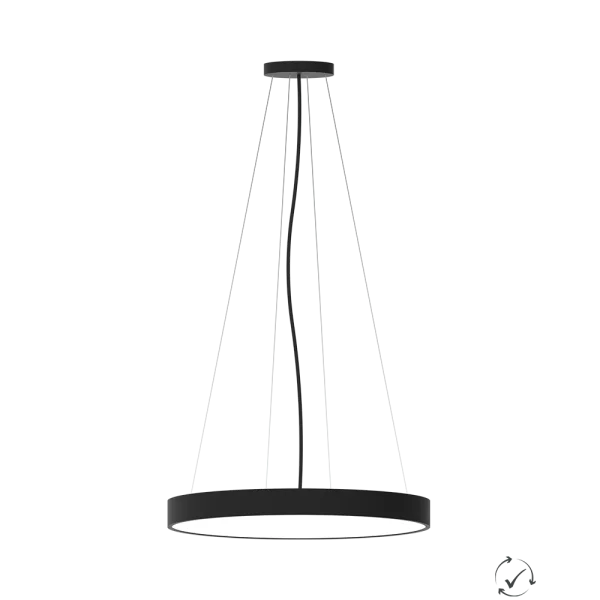 Lumiparts Lumiparts Pendelset voor Ozola 1200mm zwart Aansluitsnoer 5x 0,75 3m zwart
