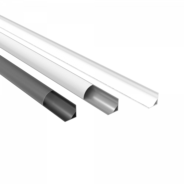 Lumiparts Alupro Hoekprofiel 16mm aluminium 2m wit