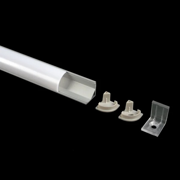 Lumiparts Alupro Hoekprofiel 16mm eindkap open rond zwart foto 1
