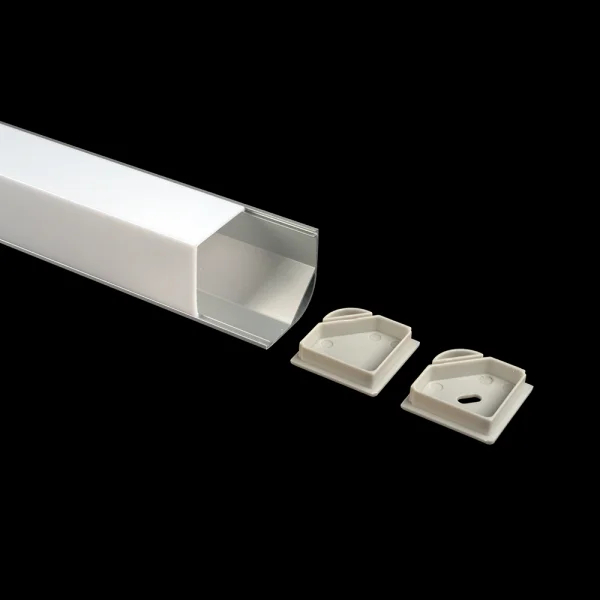Lumiparts Lumiparts Alupro Hoekprofiel 30mm eindkap gesloten vierkant zwart