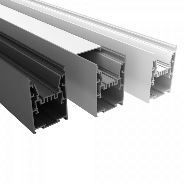 Lumiparts Alupro Plus XLH profiel wit + afscherming PC opaal opbouw 2,5m valbeveiliging foto 1