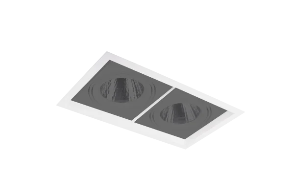 Lumiparts Inbouwframe voor Kardan Asta LED 2-voudig grijs