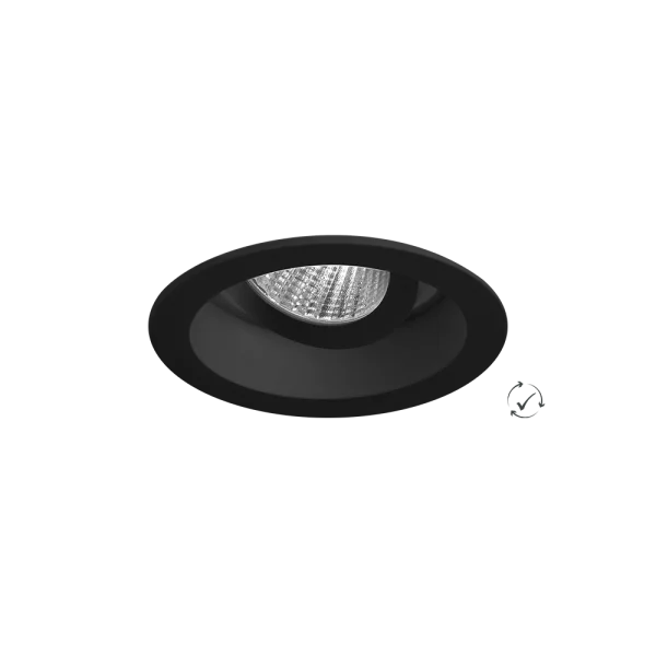 Lumiparts Fondo Kantelbaar zwart 9W 930 753lm 24° TRIAC QC foto 1