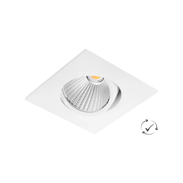 Lumiparts Lumiparts Flo vierkant draai/kantelbaar wit 835 36° 27W