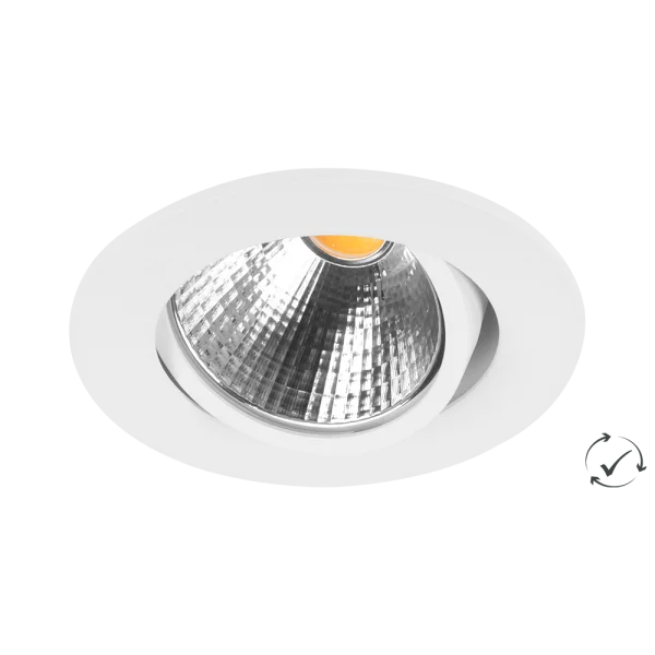 Lumiparts Flo rond draai/kantelbaar wit 935 36° 28,5W DALI/push/1-10V foto 1