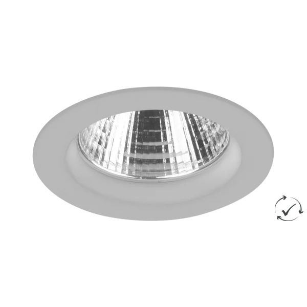 Lumiparts Flo rond vast grijs PW 930 3244lm 36° 27W