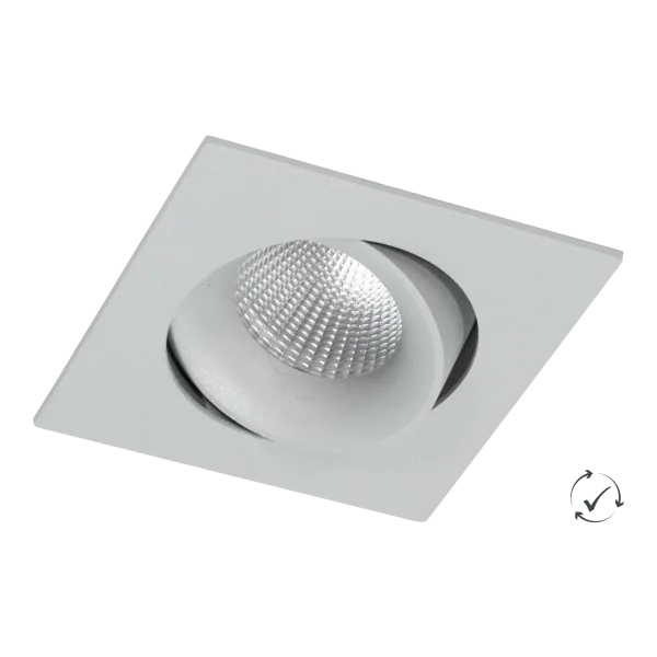 Lumiparts Lumiparts Etage vierkant kantelbaar grijs 9W 940 790lm 38° DALI GST18/3 0,5m QC