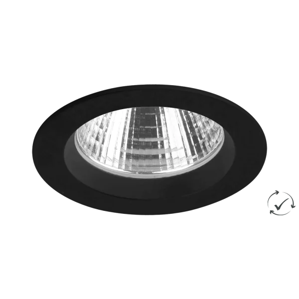 Lumiparts Flo rond vast zwart 927 2146lm 15° 19W
