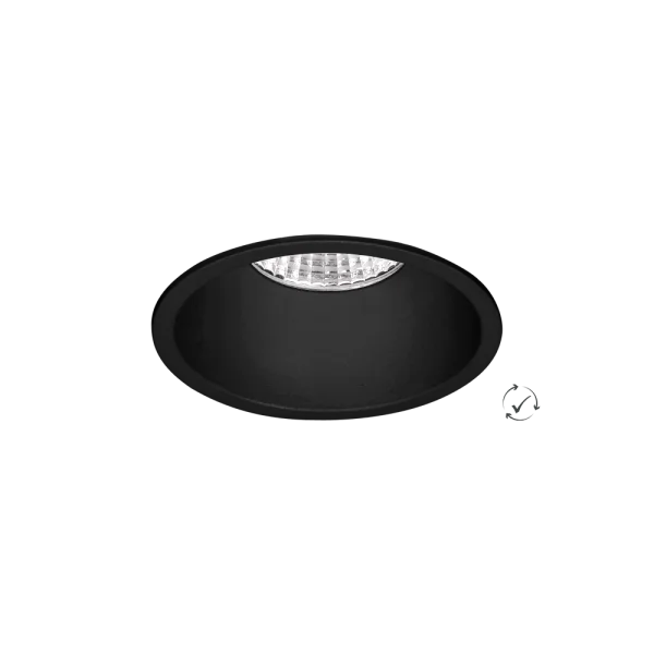 Lumiparts Fondo vast verdiept zwart 6W 927 455lm 24° QC foto 1
