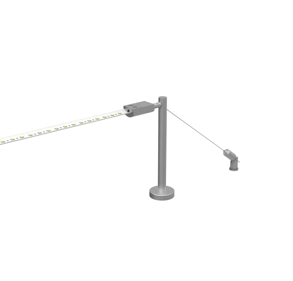 Lumiparts Bevestigingsset zilver voor Millo installatie: 1 oppervlakte, afstand 20cm foto 1