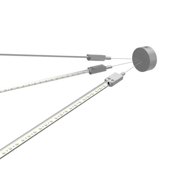 Lumiparts Bevestigingsset zilver voor Millo installatie: meer dan 2 oppervlakten foto 1