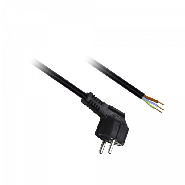 Lumiparts Lumiparts Aansluitsnoer met haakse steker 3x 0,75 5m zwart Schuko