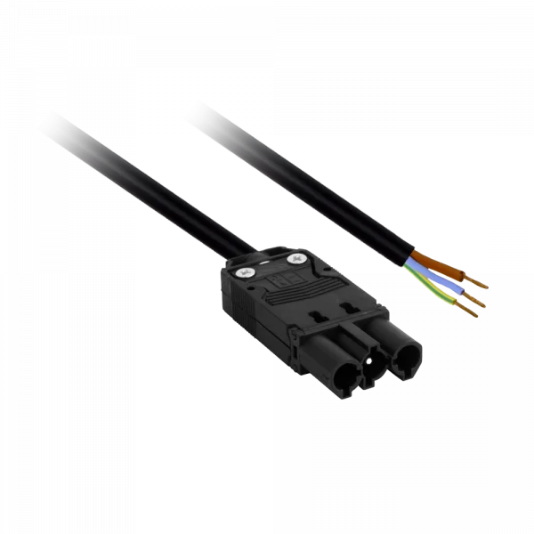 Lumiparts Lumiparts Lupa-con Aansluitsnoer 3x 1,5 0,5m male zwart EPCOM/3