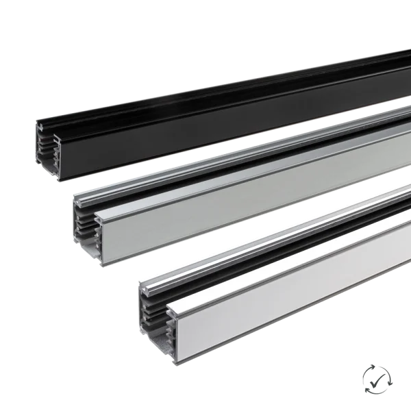 Lumiparts Ivela 7511-20-30 Rail 3-fase Vierkant 2m zwart