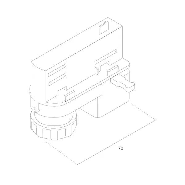 Lumiparts Ivela 7601-00-W31 Universeel adaptor 3-fase wit