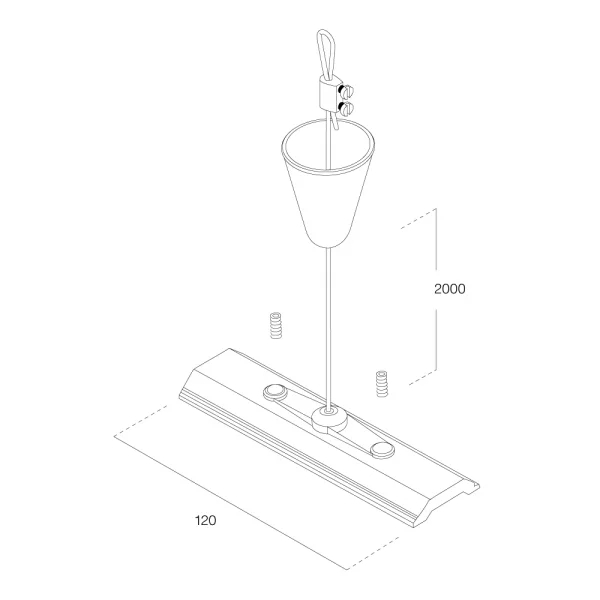 Lumiparts Lumiparts Ivela 7606-05-30 Oph.set 2m.Verst.plaat 120mm.zw.