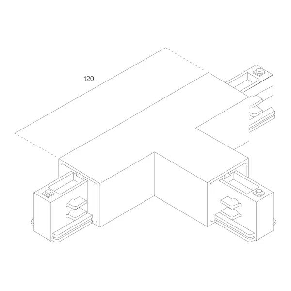 Lumiparts Ivela 7656-11-W30 T-stuk 3-fase V aarde L. zwart