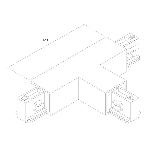 Lumiparts Ivela 7656-10-W20 T-stuk 3-fase V aarde r. metaal foto 1