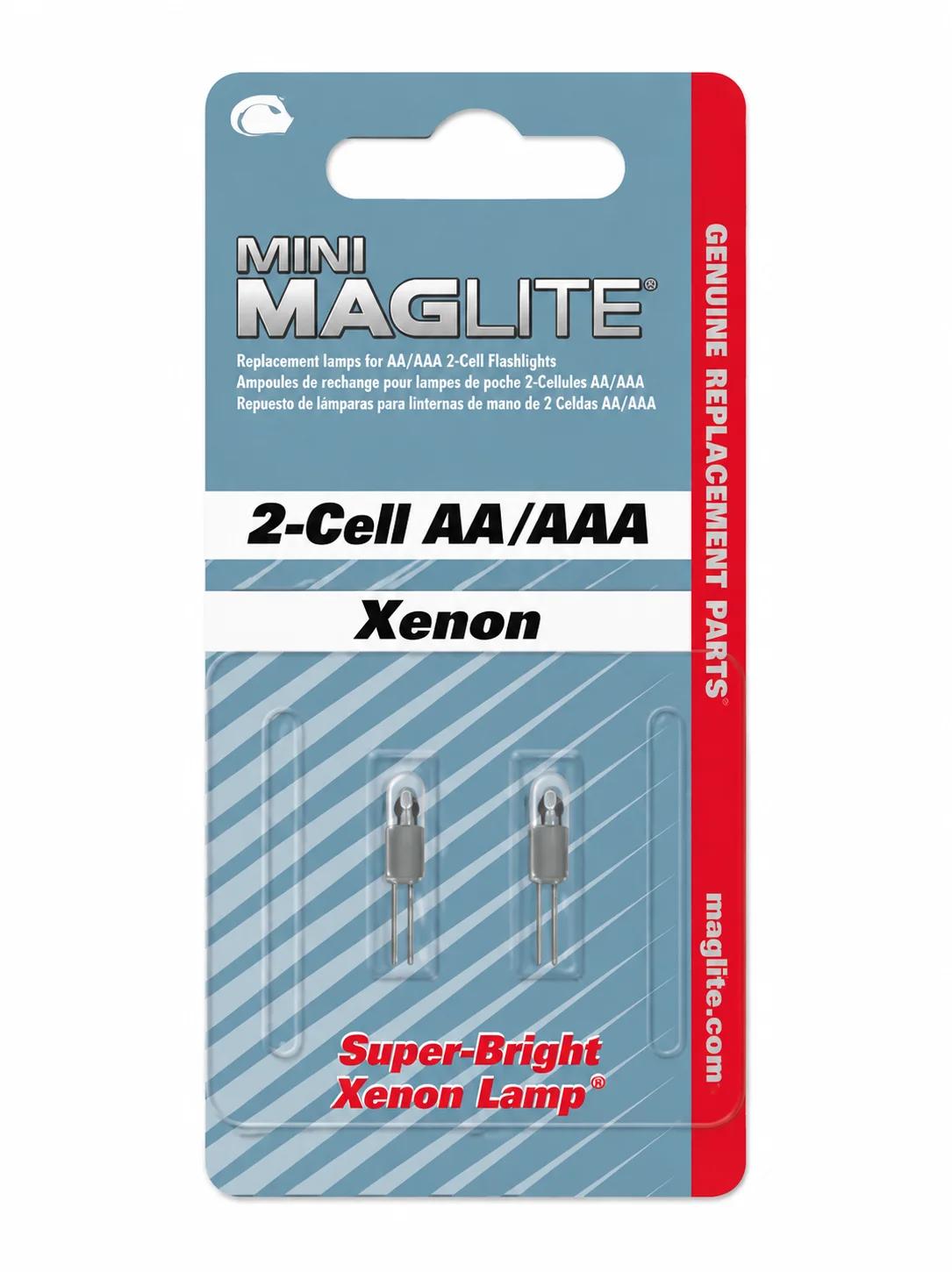 Maglite Xenon reservelamp Mini 2-Cell AA/AAA (2 stuks)