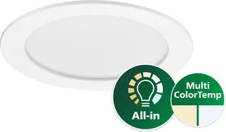 Philips Coreline LED Downlight 9.5W 1100lm 3000-4000K DN145B PSU WH