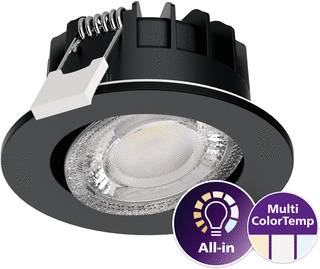 Philips Philips Ledinaire LED Inbouwspot 6W 550lm 2700-4000K RS071B 40D PSR PI6 BK
