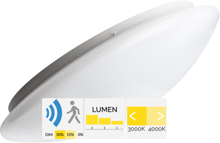 Megaman RENZO LED Plafond- en wandarmatuur 19W 2000lm 3000-4000K