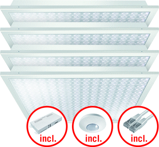 ESYLUX LED Paneel 60x60cm 132W 18400lm 4000K foto 1