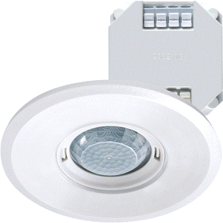 ESYLUX Flat Large Round LED Bewegingsschakelaar (compleet) foto 1