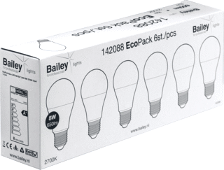 Bailey EcoPack LED-lamp 8W 720lm 2700K E27