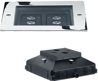 Performance in lighting Performance in lighting STEEL SQUARE LED Overrijdbaar 6.6W 346lm 3000K