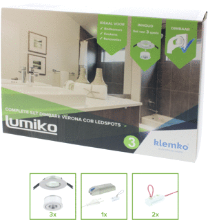 Lumiko Verona LED Inbouwspot 3.1W 300lm 3000K