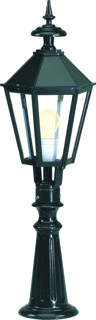 KS Verlichting Klassiek zeskant LED Tuin-/voetpadverlichtingsarmatuur 60W E27 foto 1